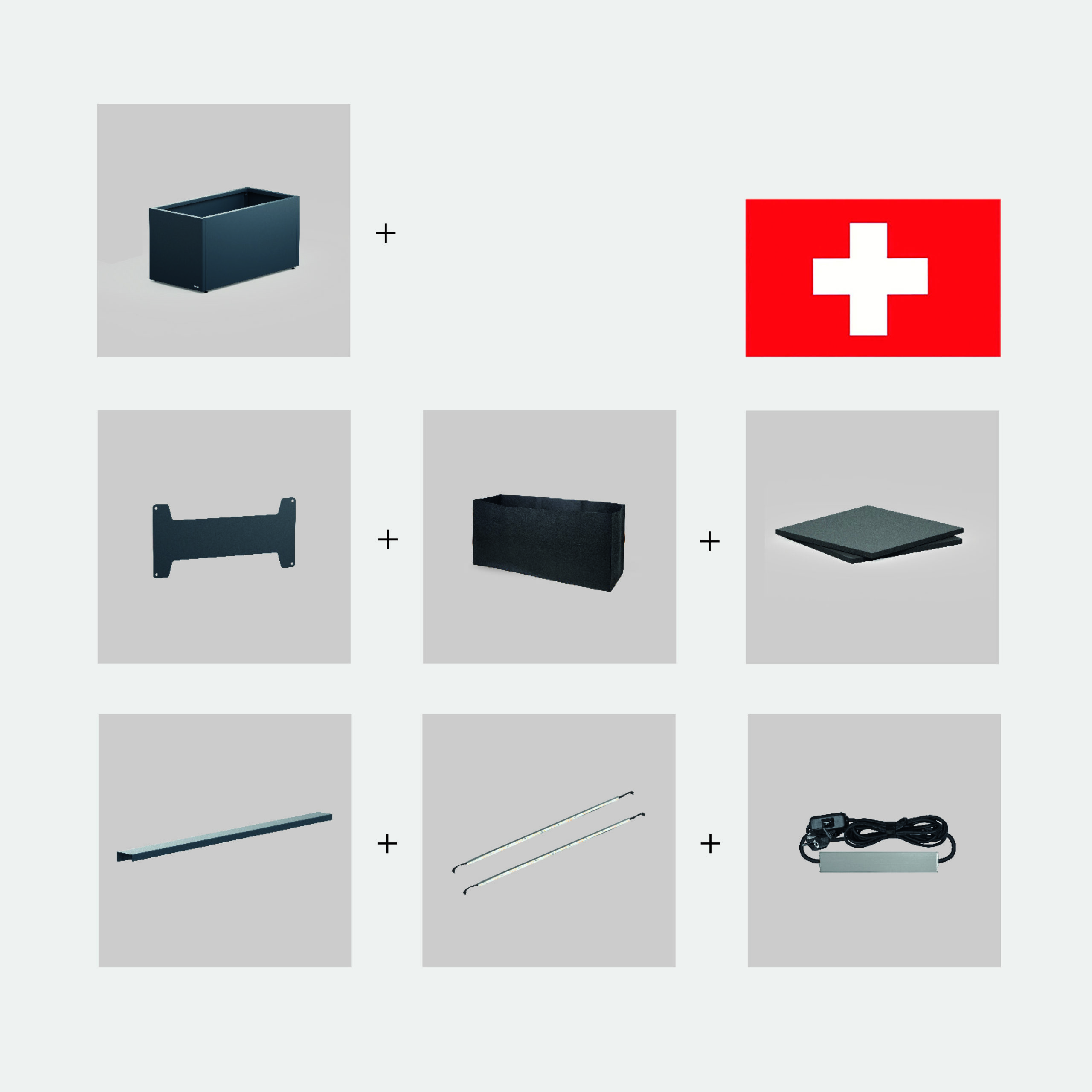 31855803 METAL PLANTER KIT SWISS PLUG - Imagen 1