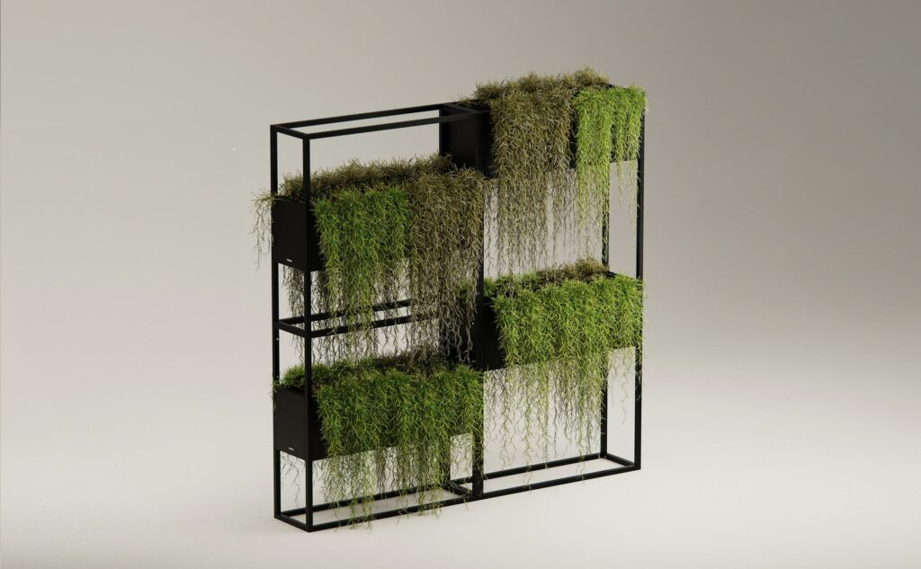 Jardineras metálicas modulares. Diseño y versatilidad